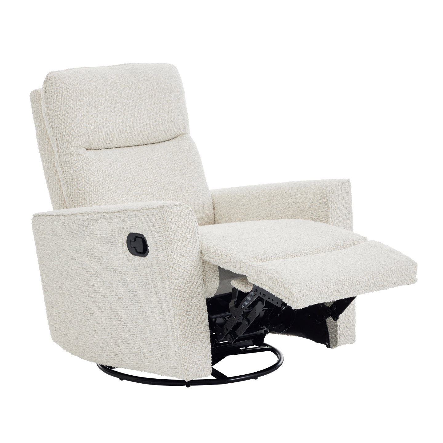 Felix Recliner Glider Nursery Chair in Vanilla Bouclé