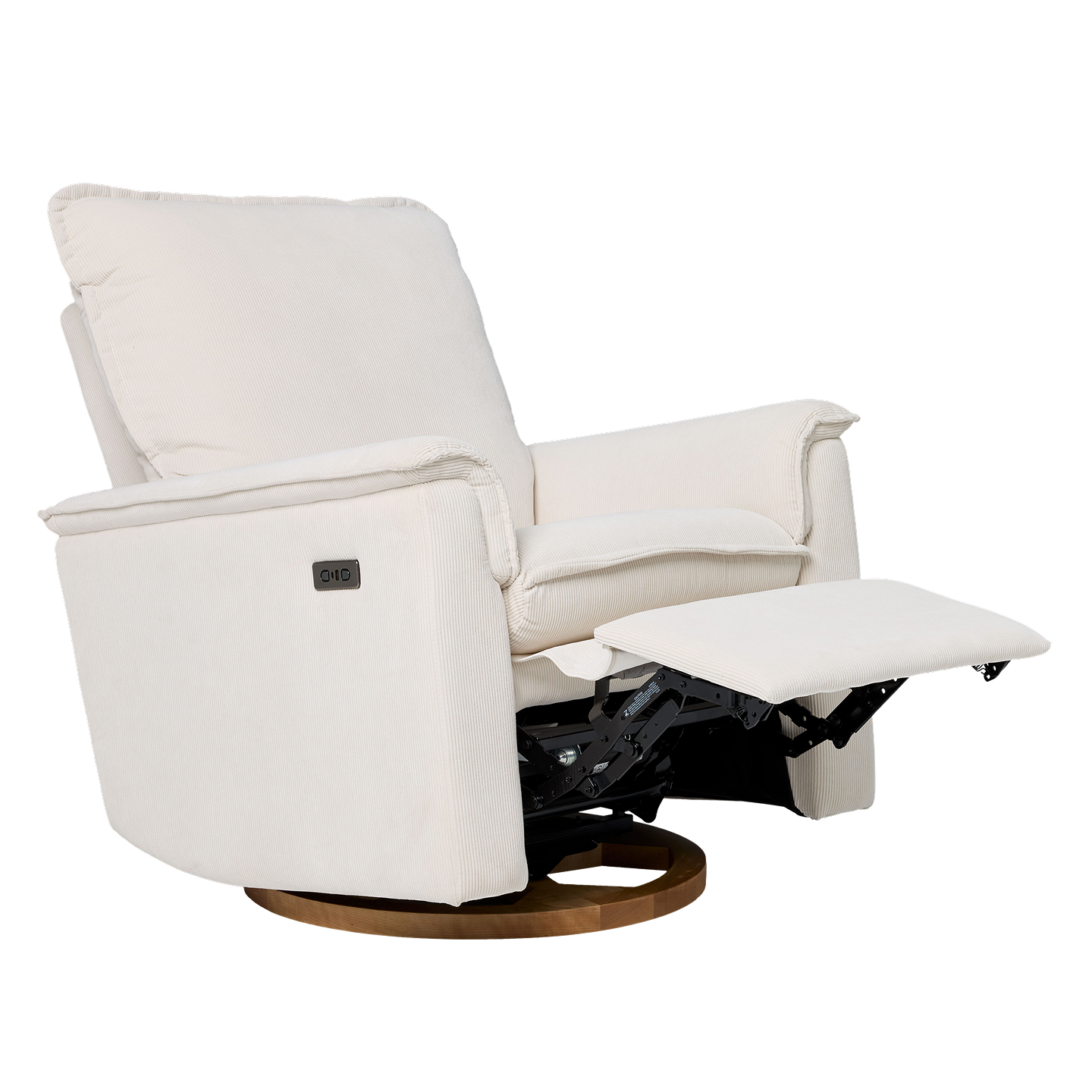 Louie Electric Recliner Glider Nursery Chair in Coconut Corduroy