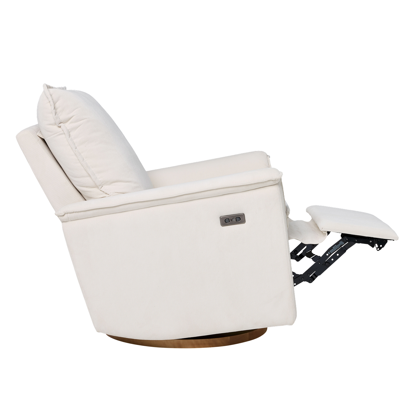 Louie Electric Recliner Glider Nursery Chair in Coconut Corduroy