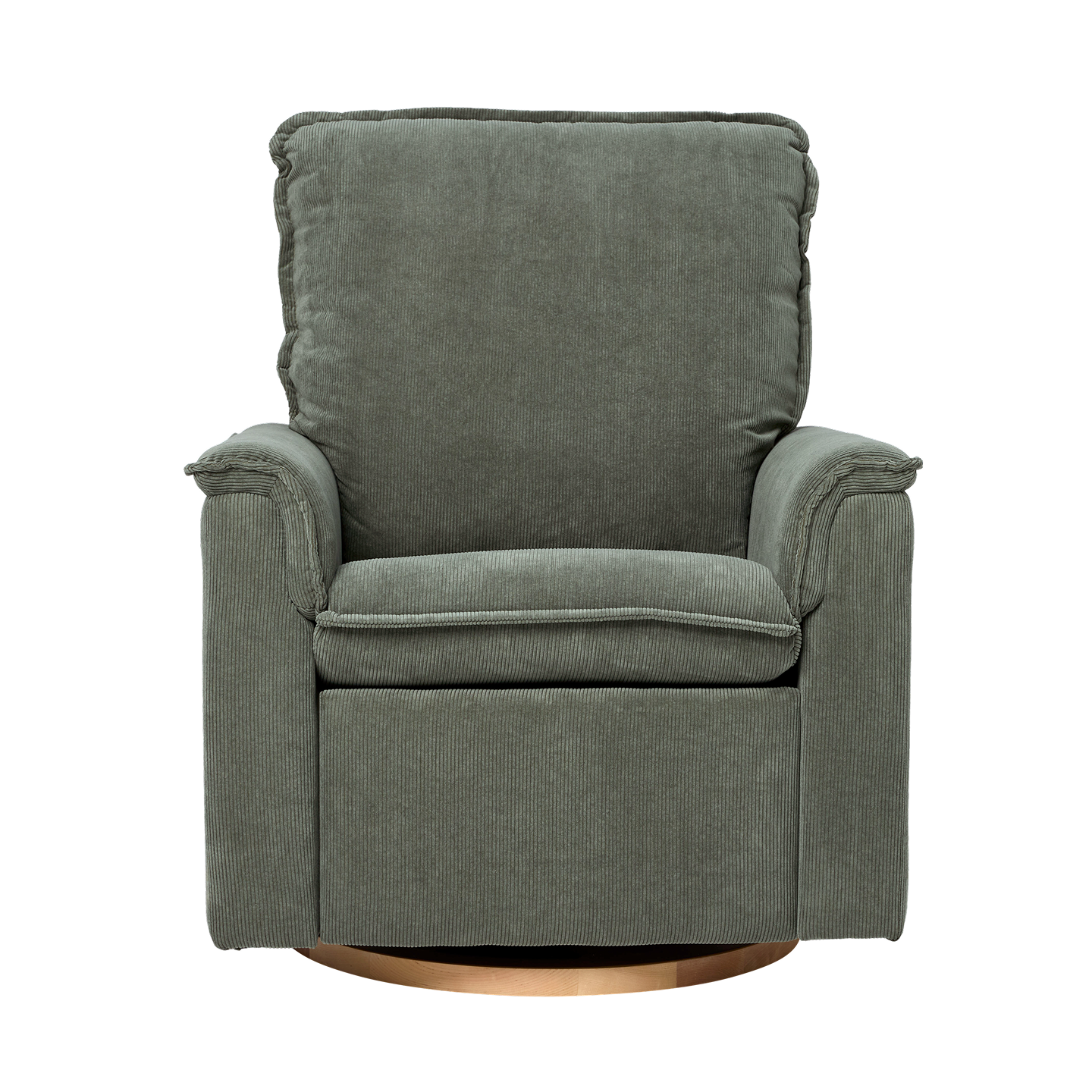 Louie Electric Recliner Glider Nursery Chair in Olive Corduroy