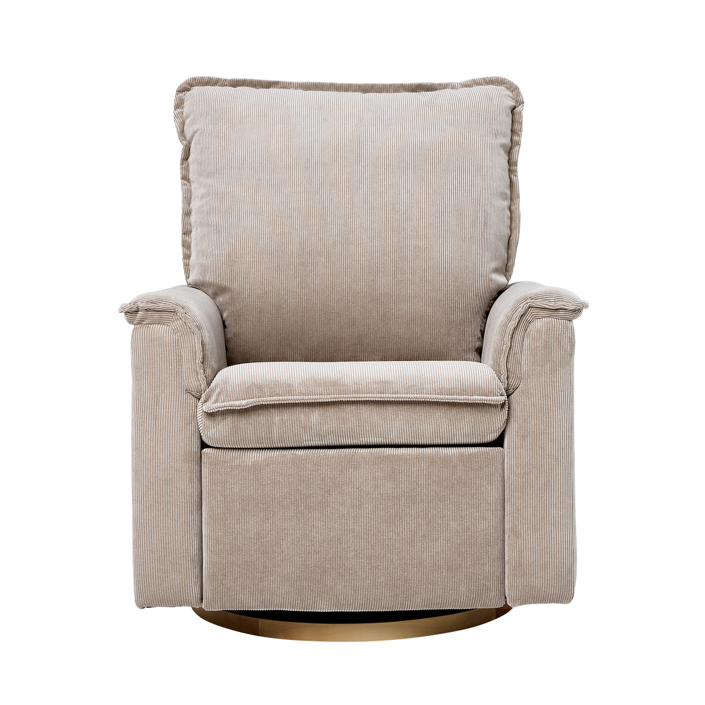 Louie Electric Recliner Glider Nursery Chair in Taupe Corduroy