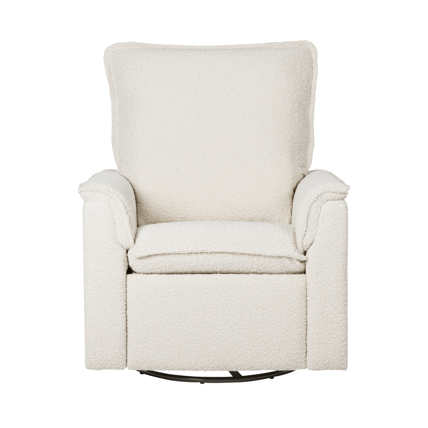 Louie Recliner Glider Nursery Chair in Vanilla Bouclé