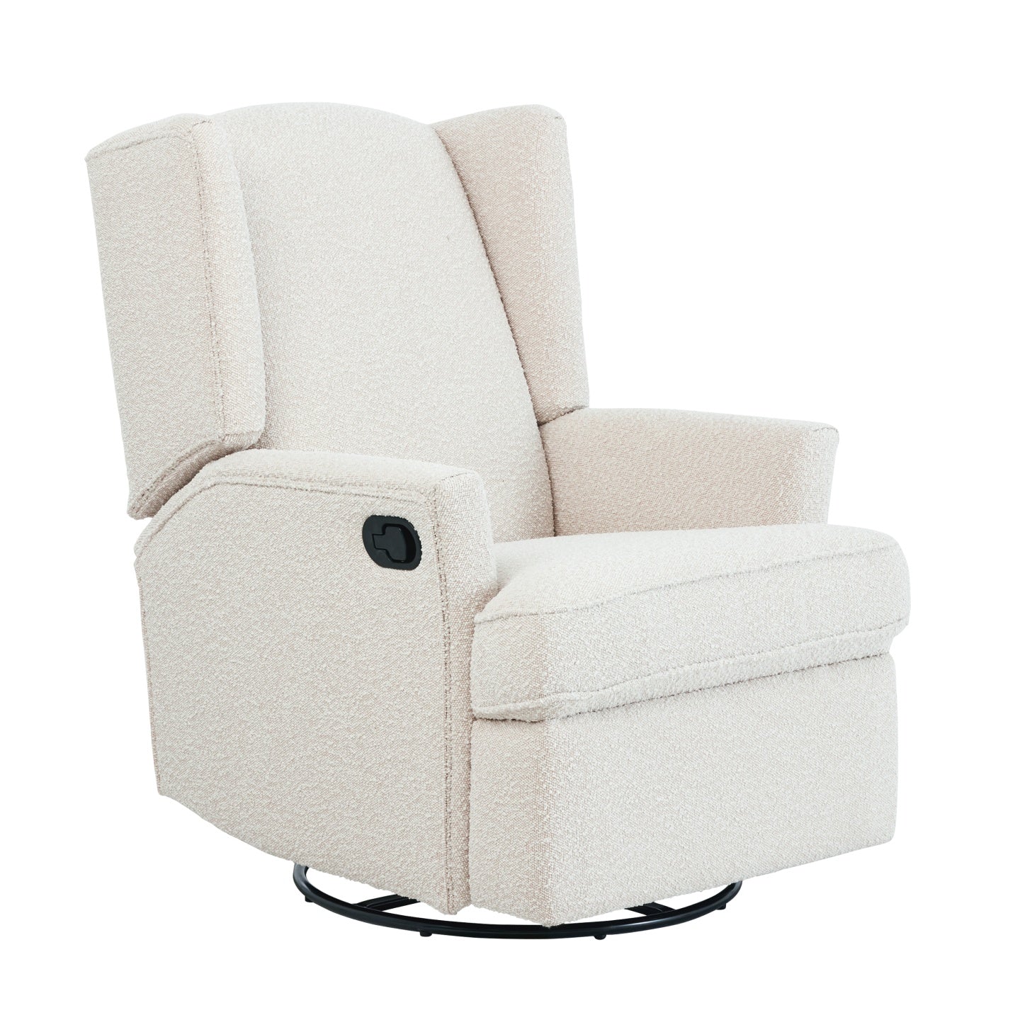 Chelsea Recliner Glider Chair in Vanilla Bouclé