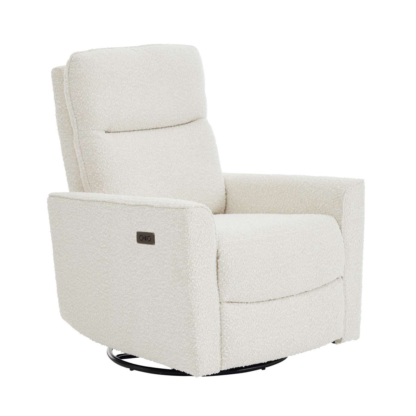 Felix Electric Recliner Glider Chair with USB in Vanilla Bouclé