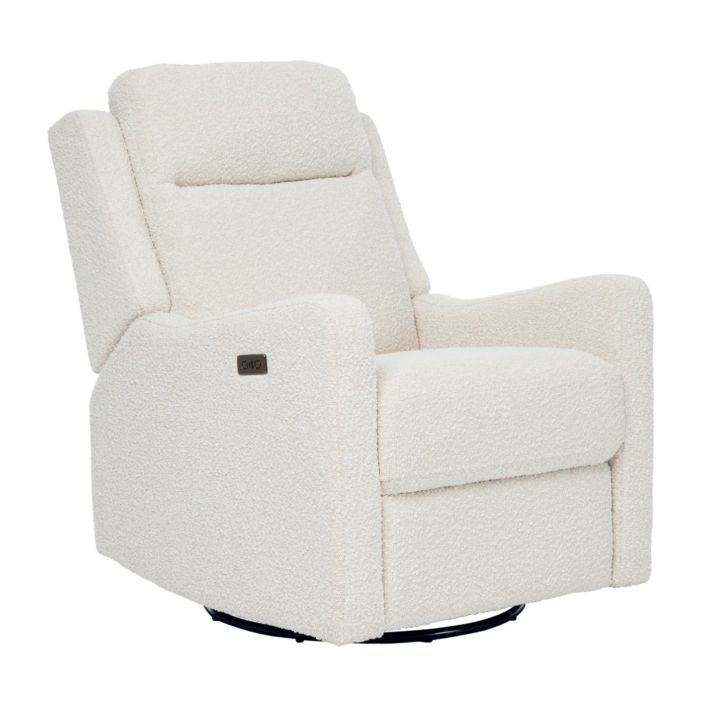 Henry Electric Recliner Glider Chair with USB in Vanilla Bouclé