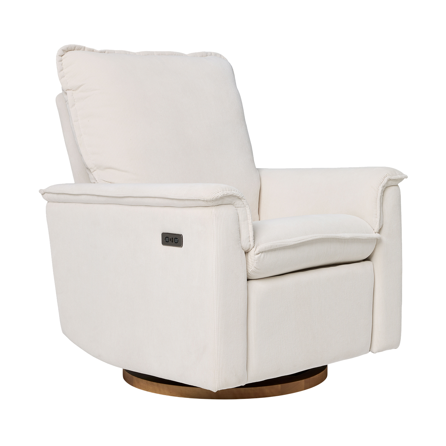 Louie Electric Recliner Glider Nursery Chair in Coconut Corduroy
