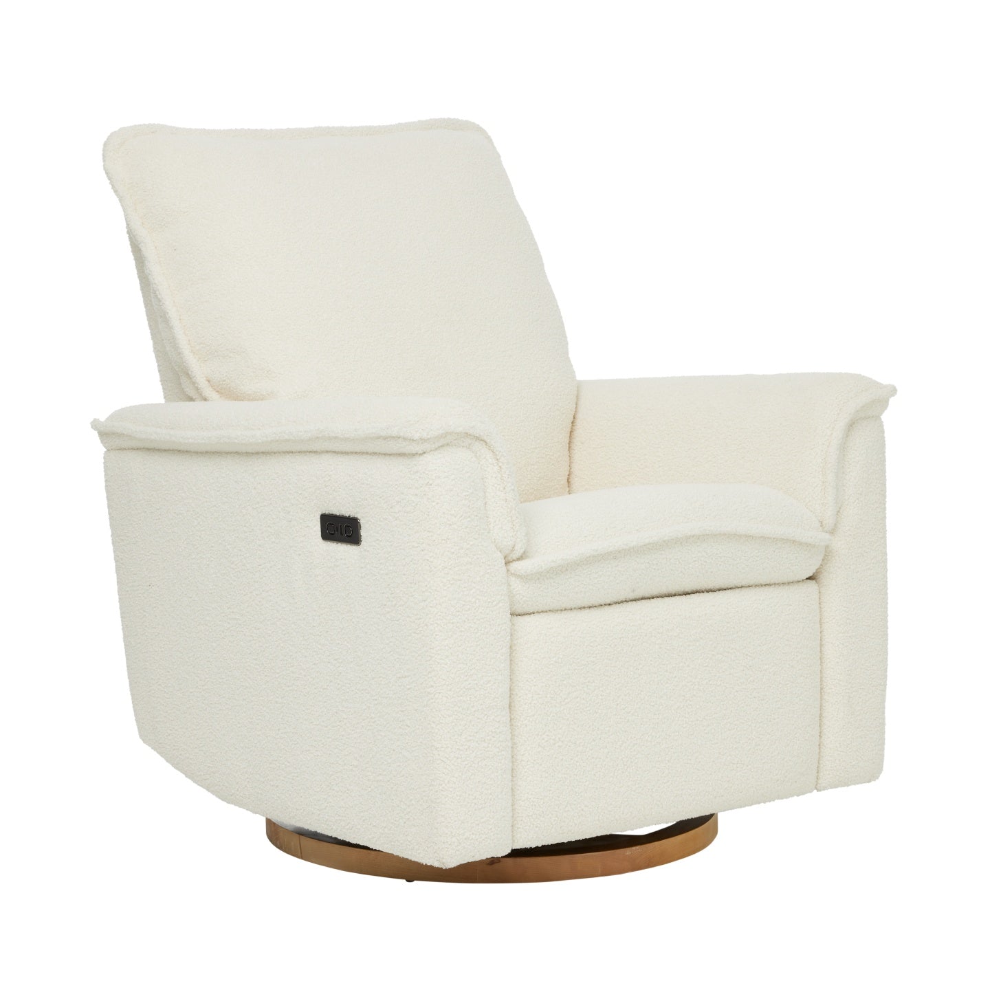 Louie Electric Recliner Glider Nursery Chair in Coconut Teddy IL