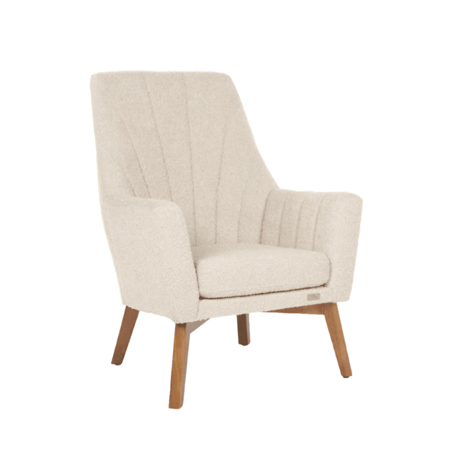 Jonah Rocking Chair & Foot Stool in Mushroom Boucle