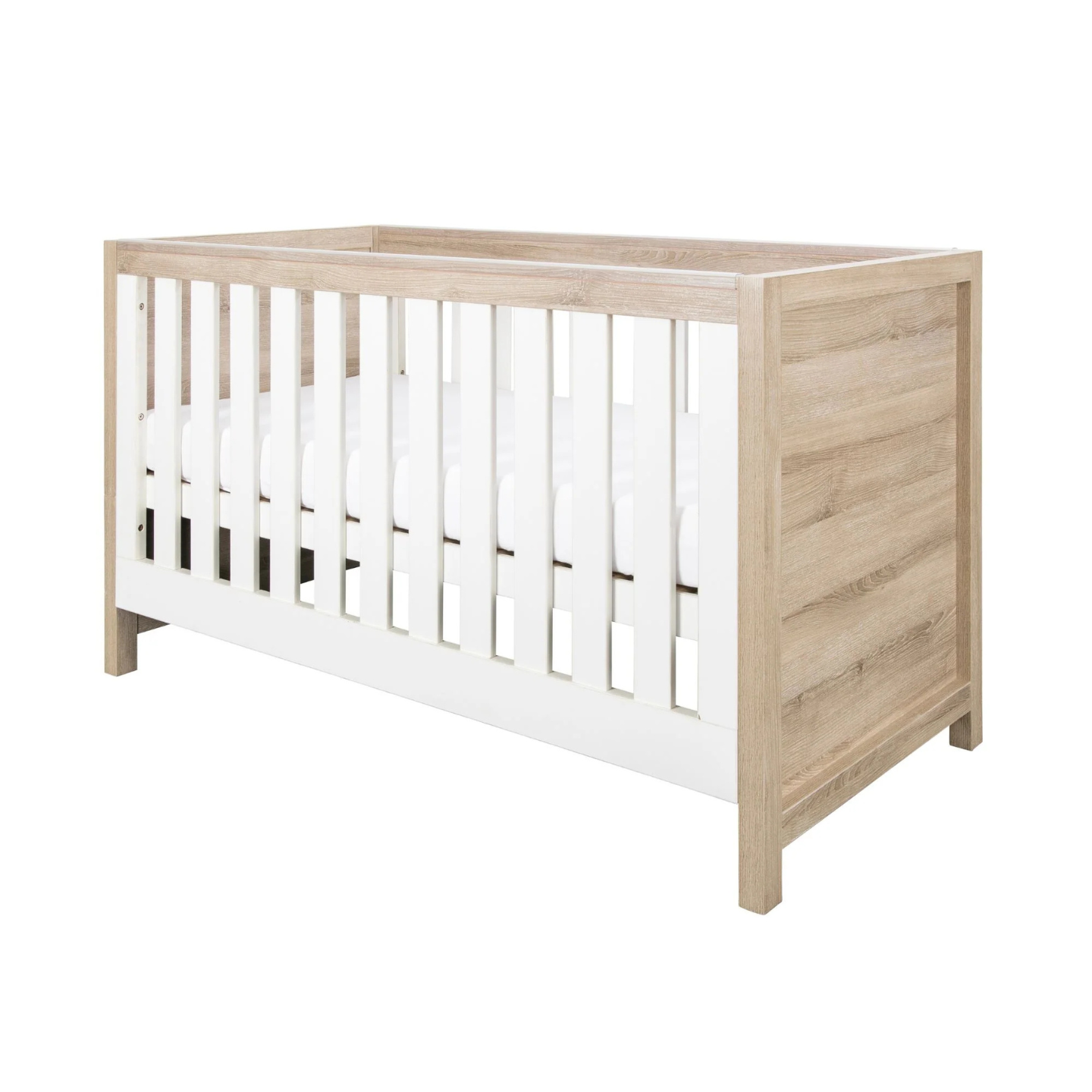 Tutti Bambini Modena 3 in 1 Cot bed in White/Oak