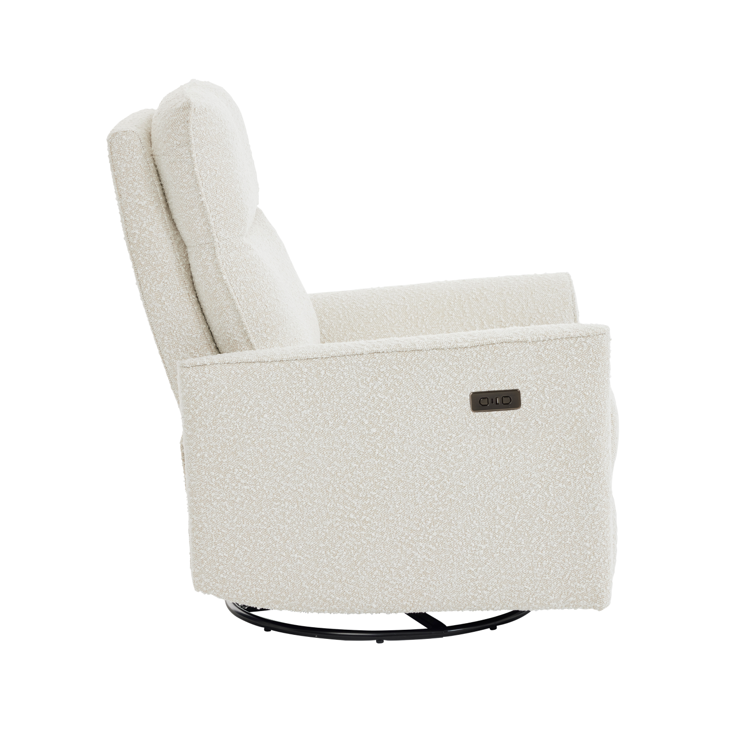 Felix Electric Recliner Glider Chair with USB in Vanilla Bouclé
