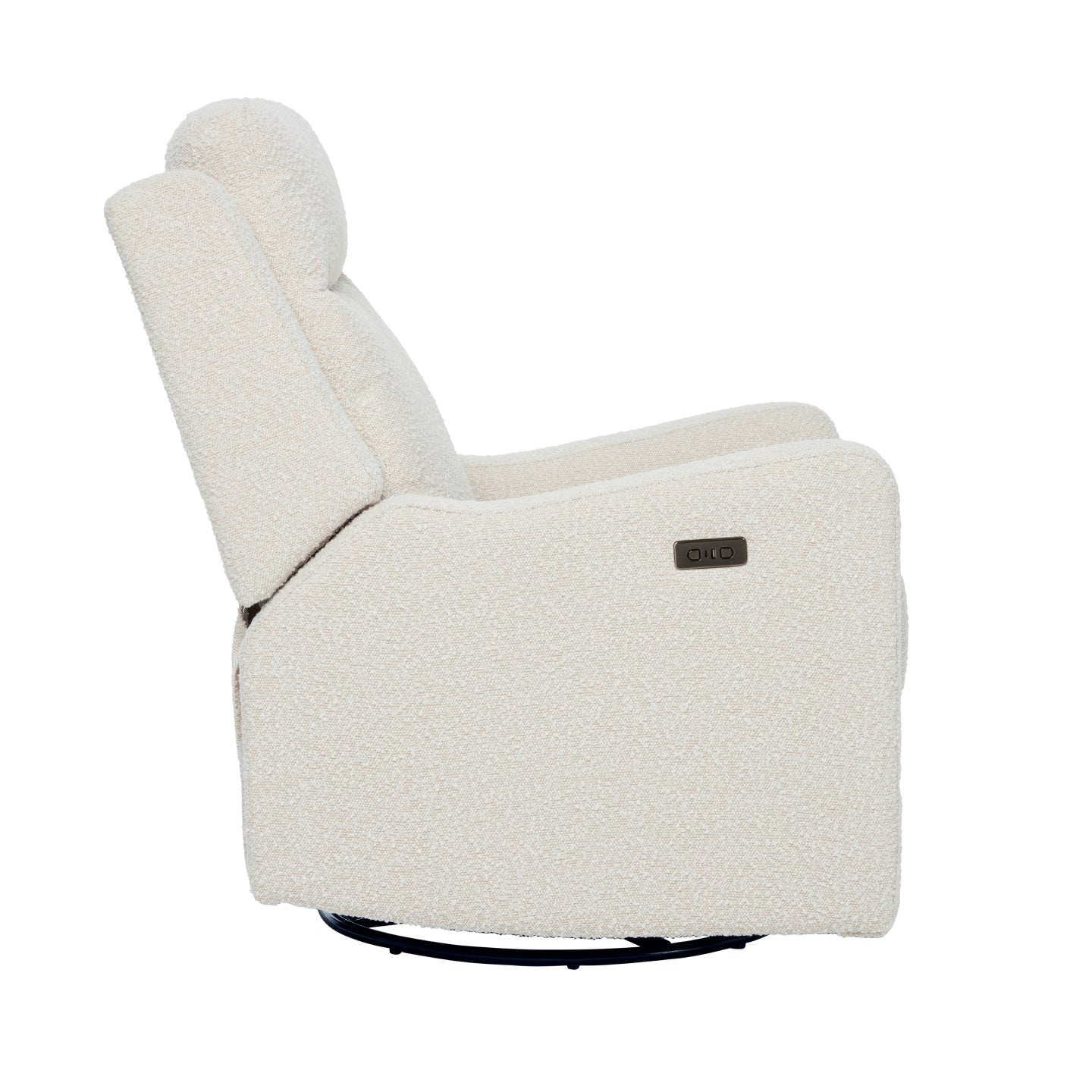 Henry Electric Recliner Glider Chair with USB in Vanilla Bouclé