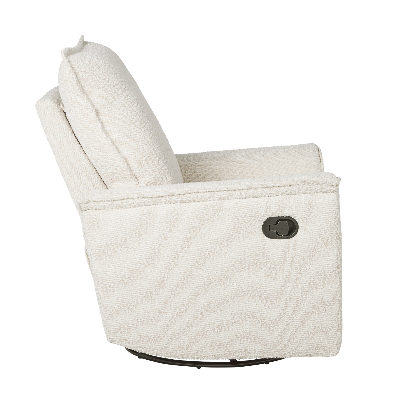 Louie Recliner Glider Nursery Chair in Vanilla Bouclé