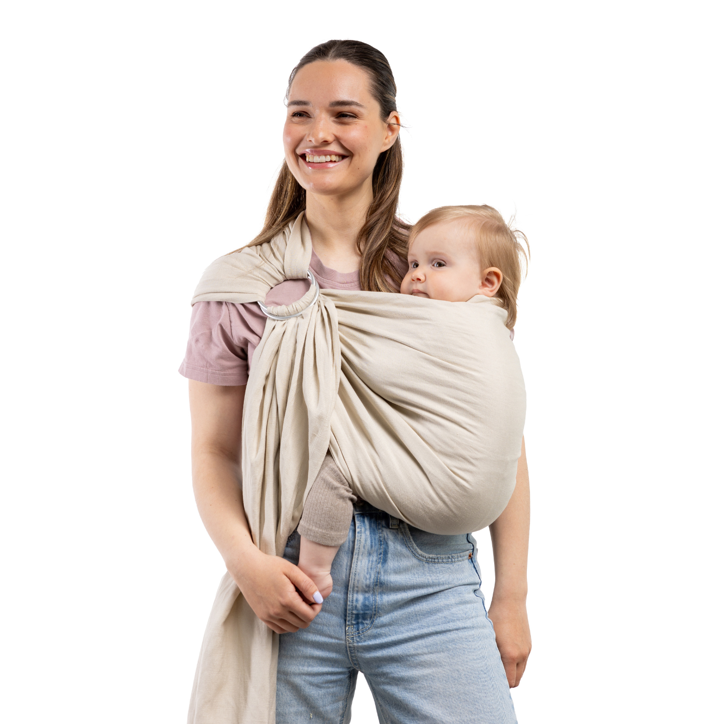 Boba Ring Sling Linen Carrier in Pampas