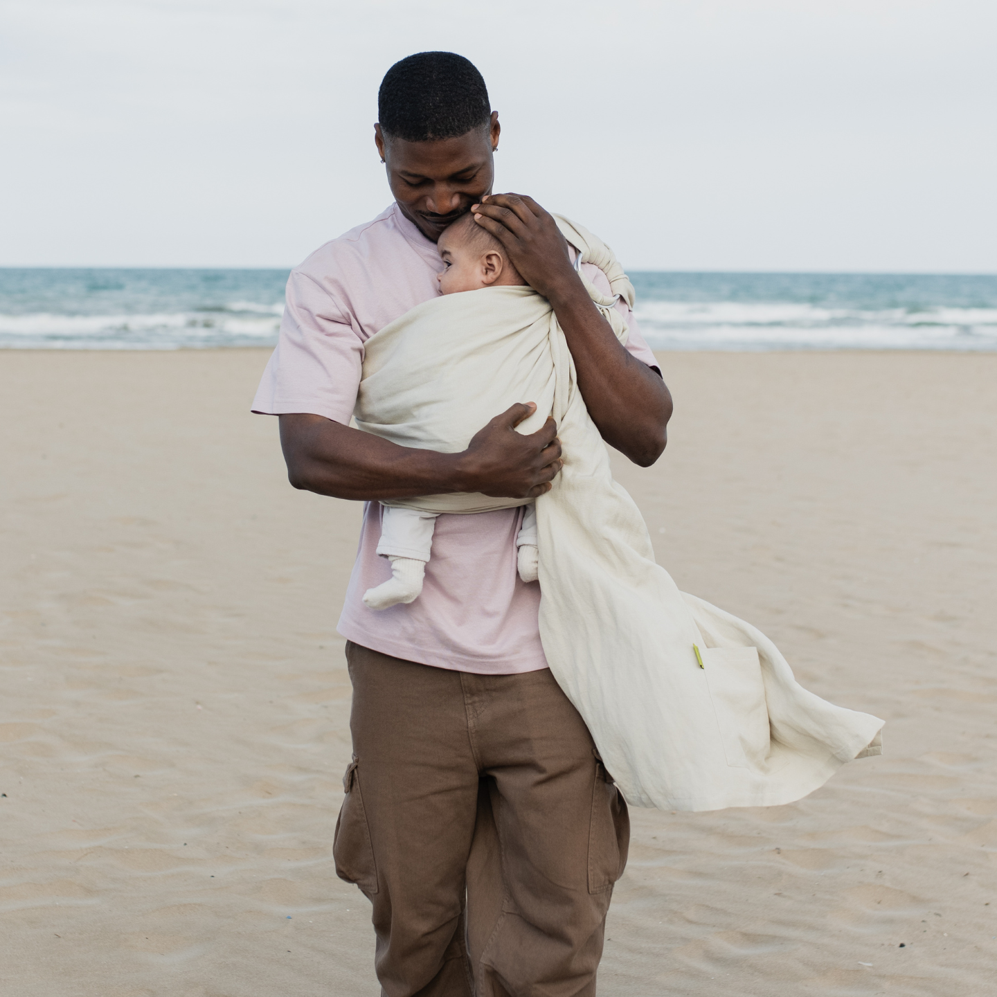 Boba Ring Sling Linen Carrier in Pampas