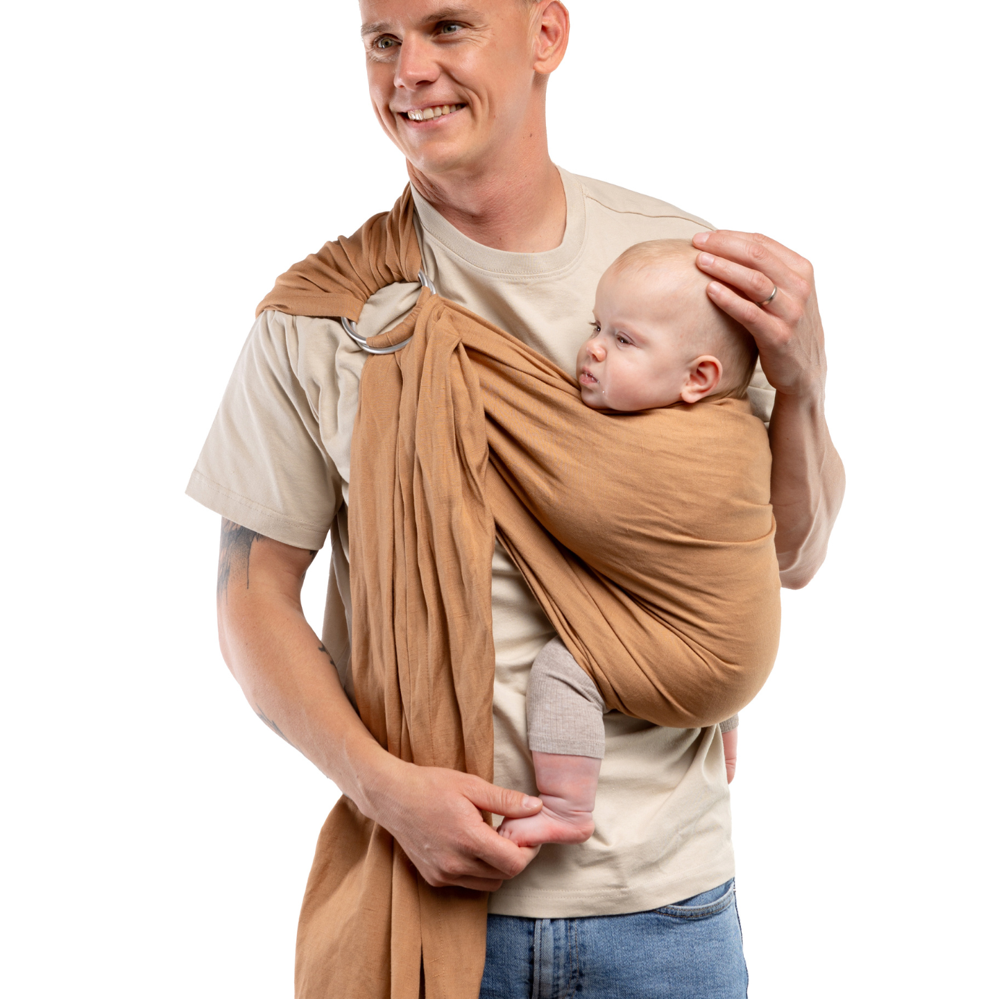 Boba Ring Sling Linen Carrier in Rye