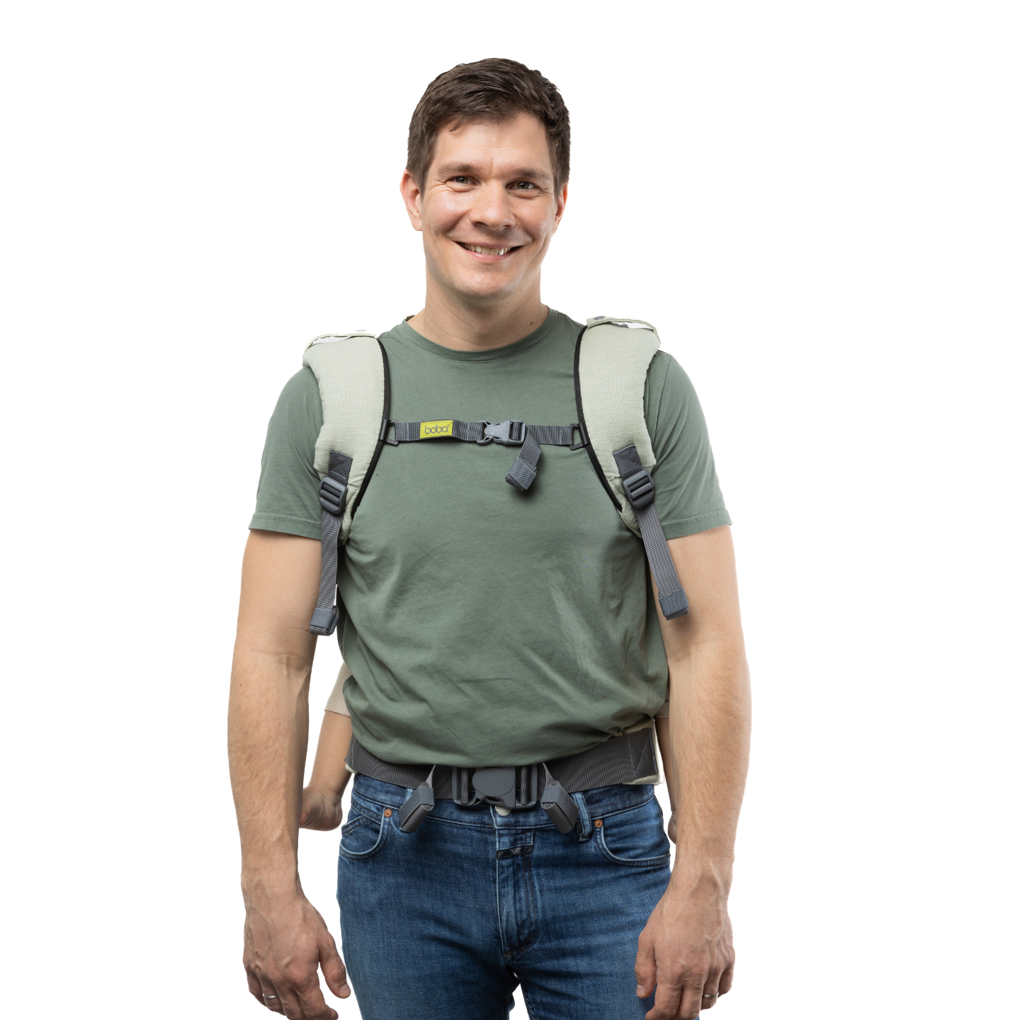 Boba X Adjustable Linen Carrier in Willow Green