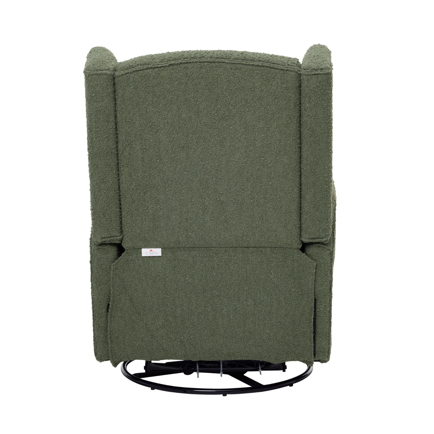 Chelsea Recliner Glider Chair in Olive Bouclé