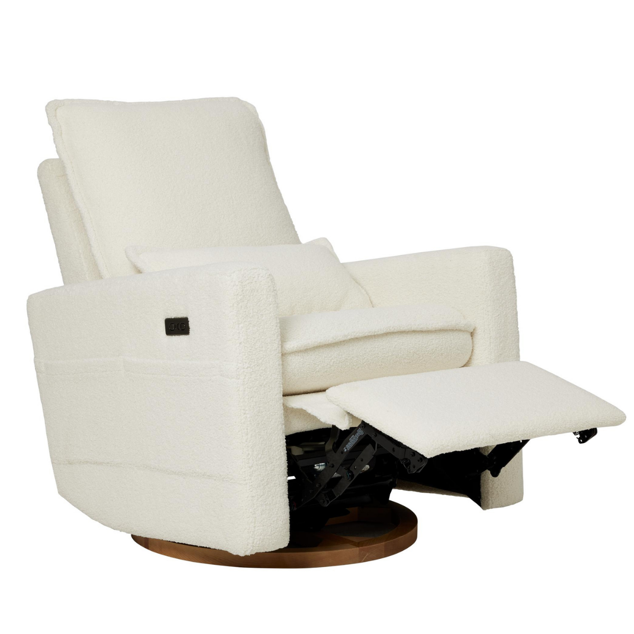 Frankie Electric Recliner Glider Nursery Chair in Coconut Teddy
