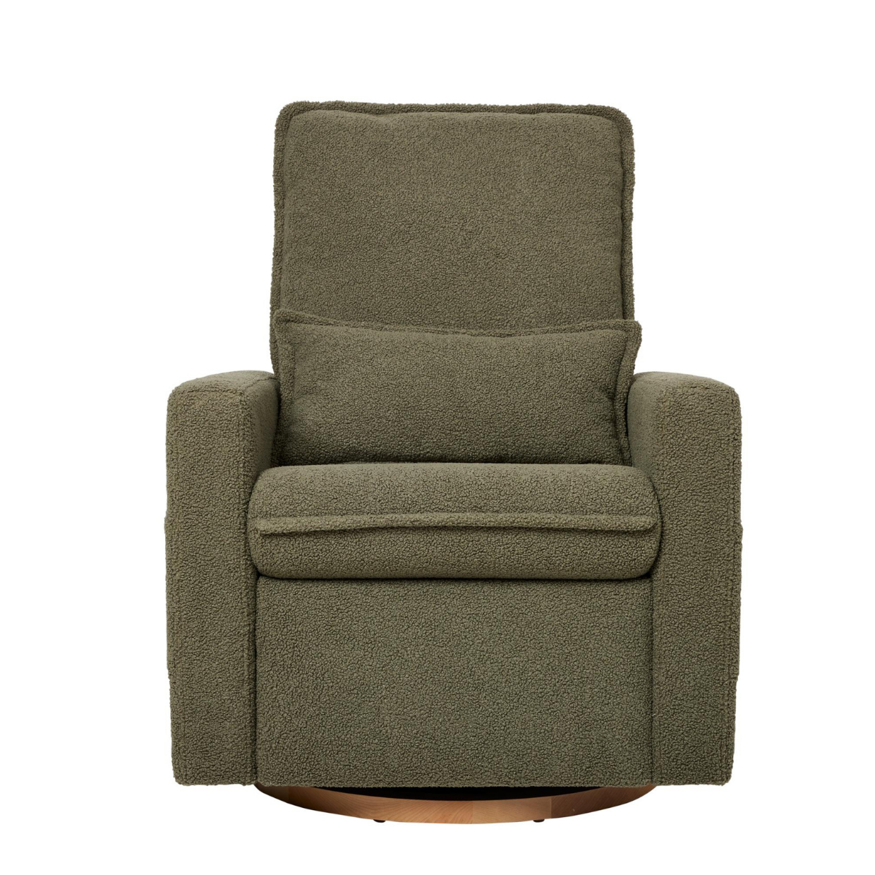 Frankie Electric Recliner Glider Nursery Chair in Olive Teddy
