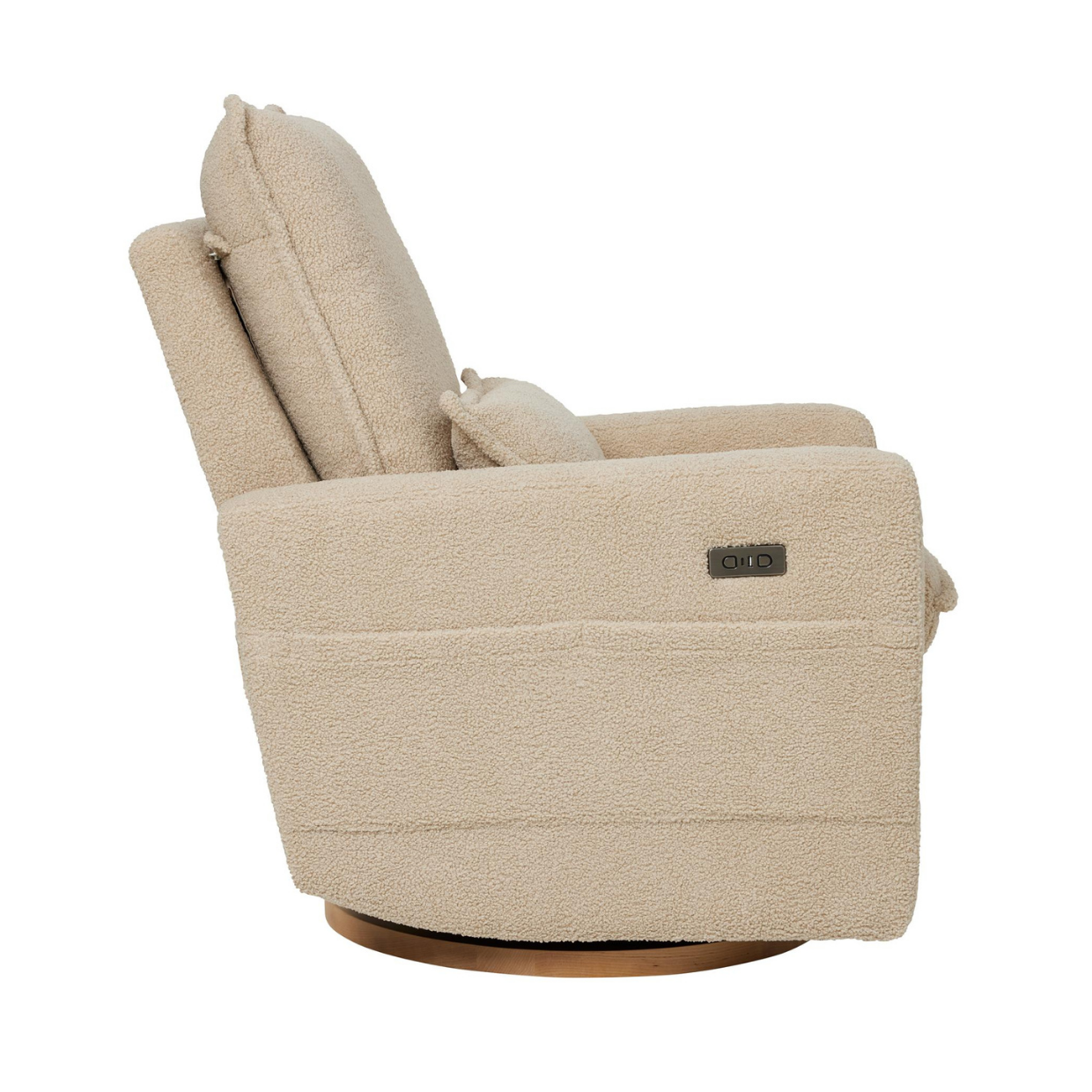 Frankie Electric Recliner Glider Nursery Chair in Taupe Teddy