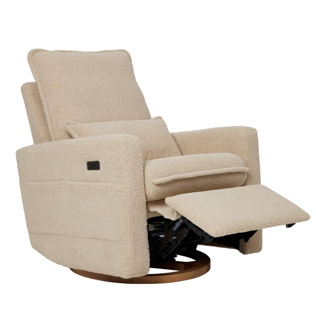 Frankie Electric Recliner Glider Nursery Chair in Taupe Teddy