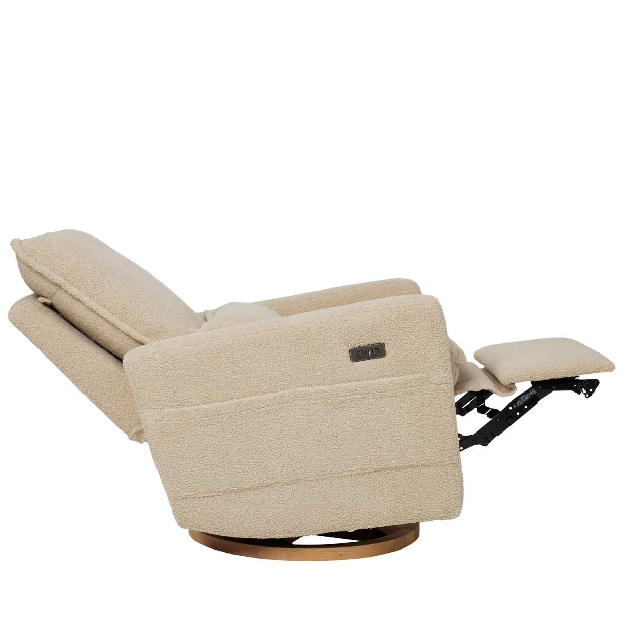 Frankie Electric Recliner Glider Nursery Chair in Taupe Teddy