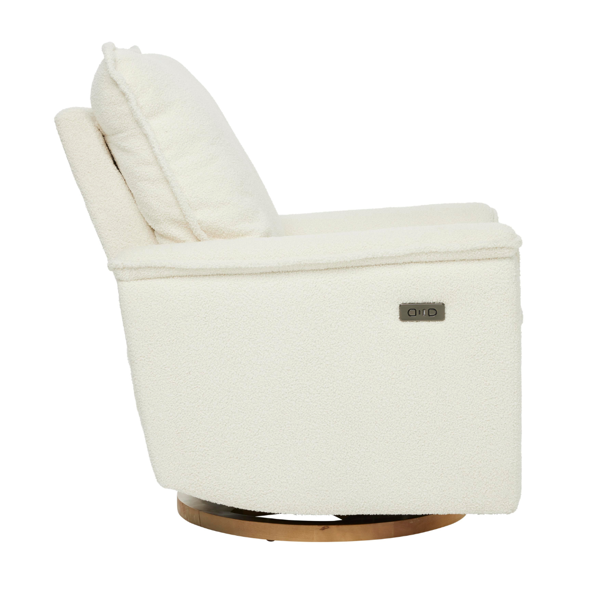 Louie Electric Recliner Glider Nursery Chair in Coconut Teddy