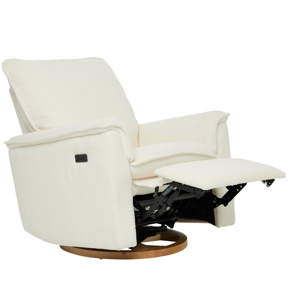 Louie Electric Recliner Glider Nursery Chair in Coconut Teddy