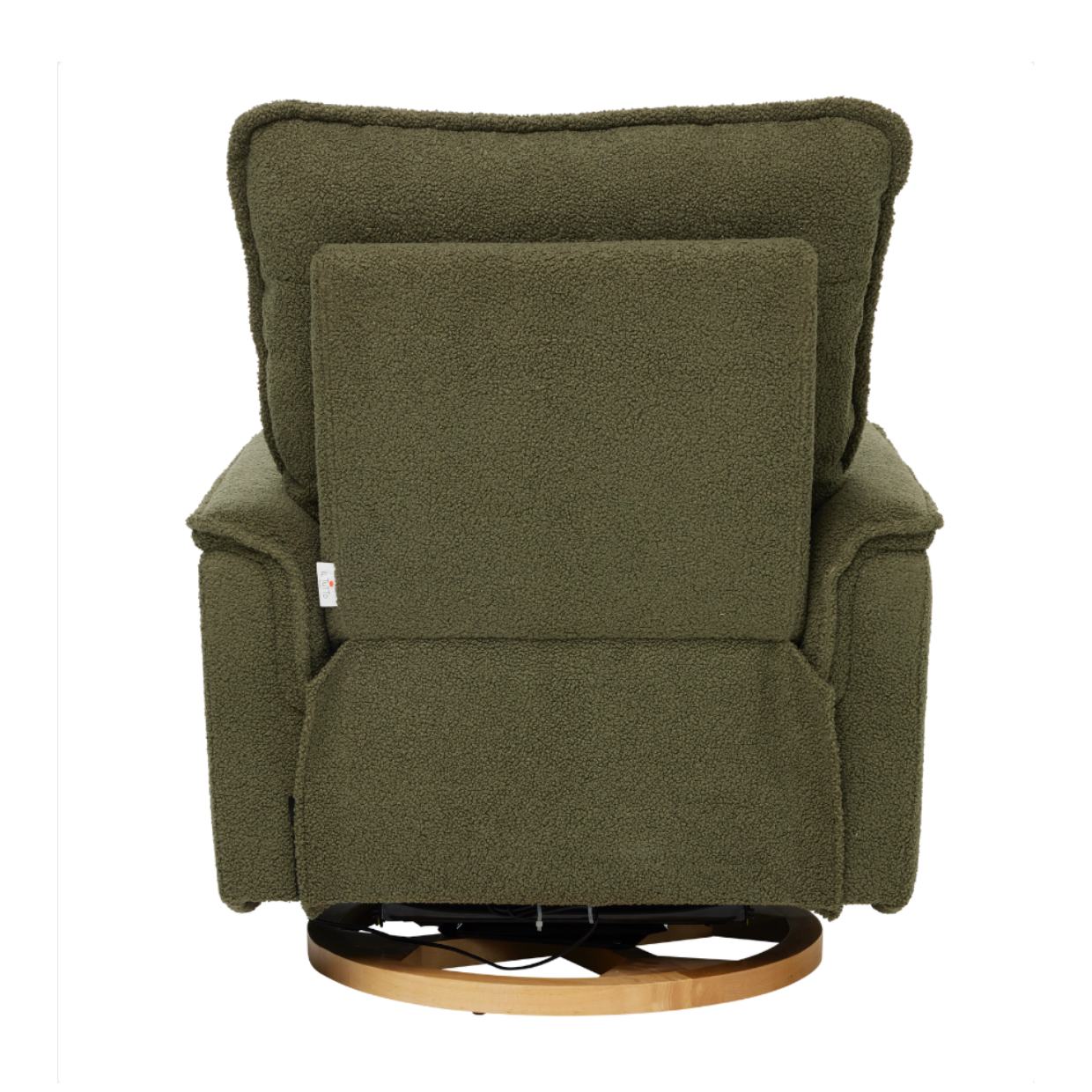 Louie Electric Recliner Glider Nursery Chair in Olive Teddy