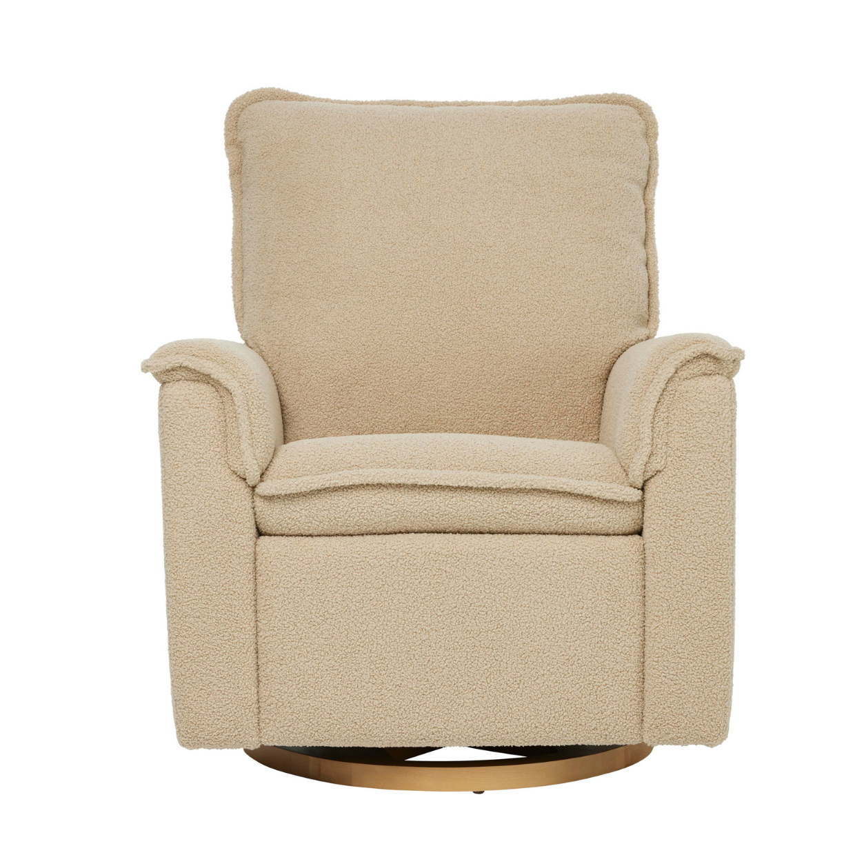 Louie Electric Recliner Glider Nursery Chair in Taupe Teddy