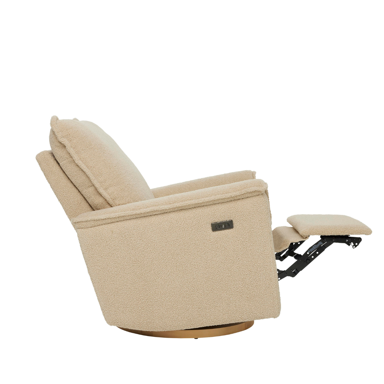 Louie Electric Recliner Glider Nursery Chair in Taupe Teddy