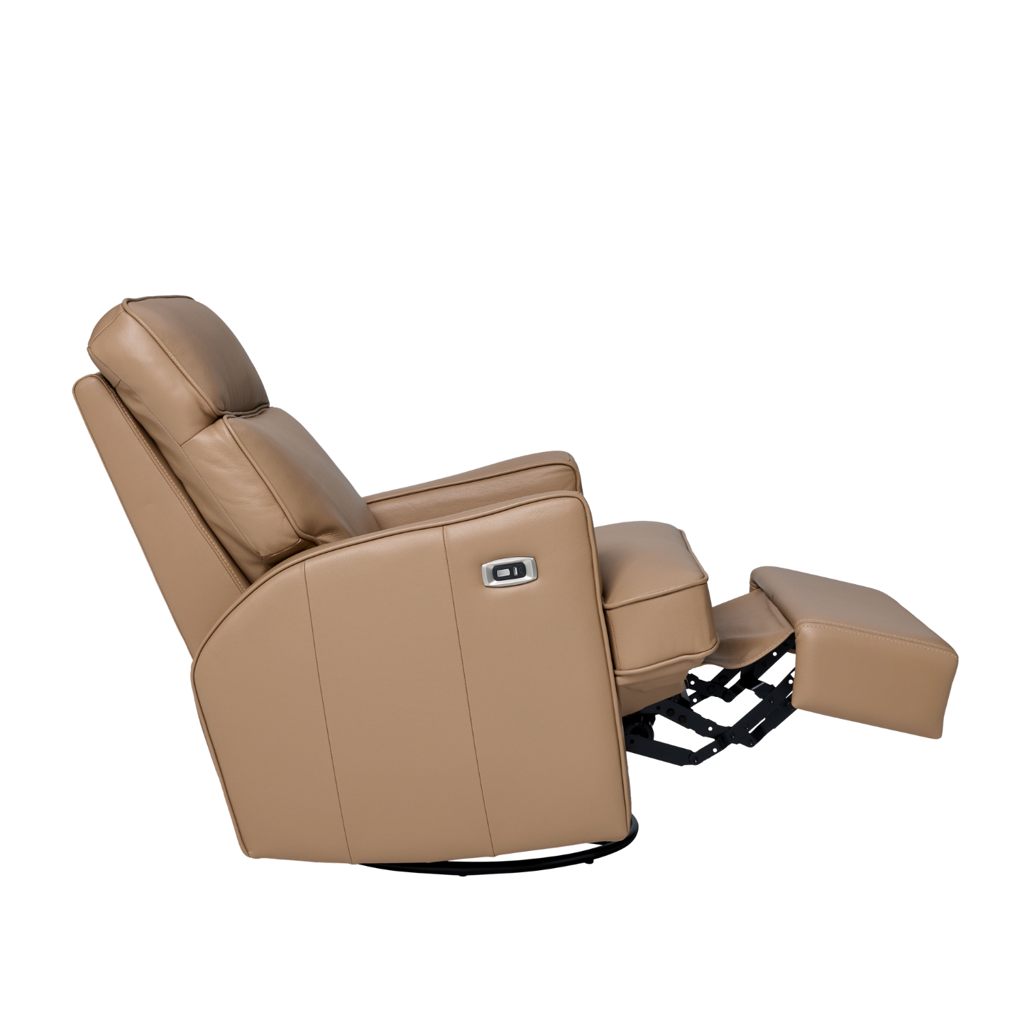 Leo Electric Recliner Glider Chair with USB in Palomino Leather