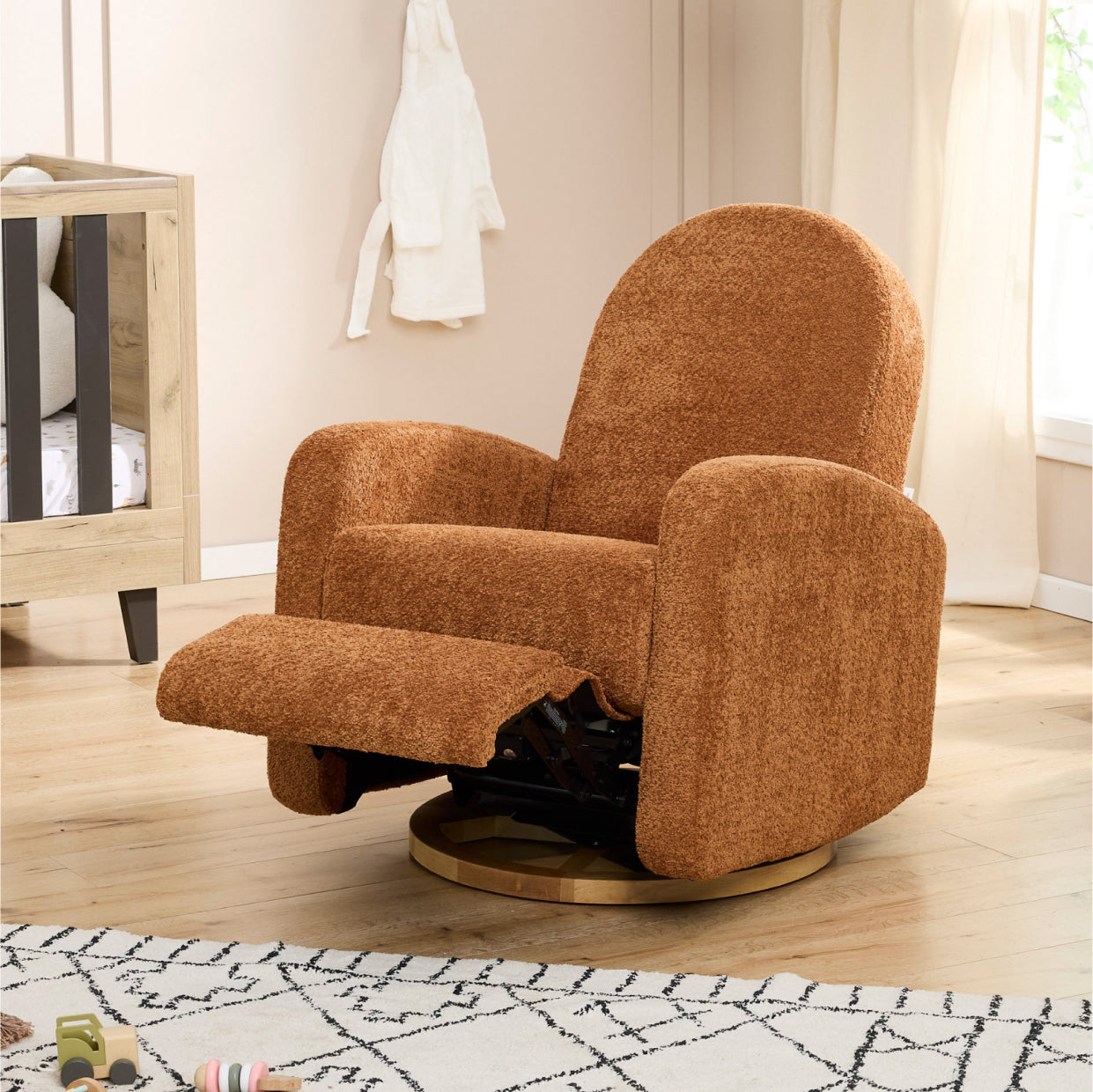Maya Electric Recliner Glider Nursery Chair in Vintage Rust