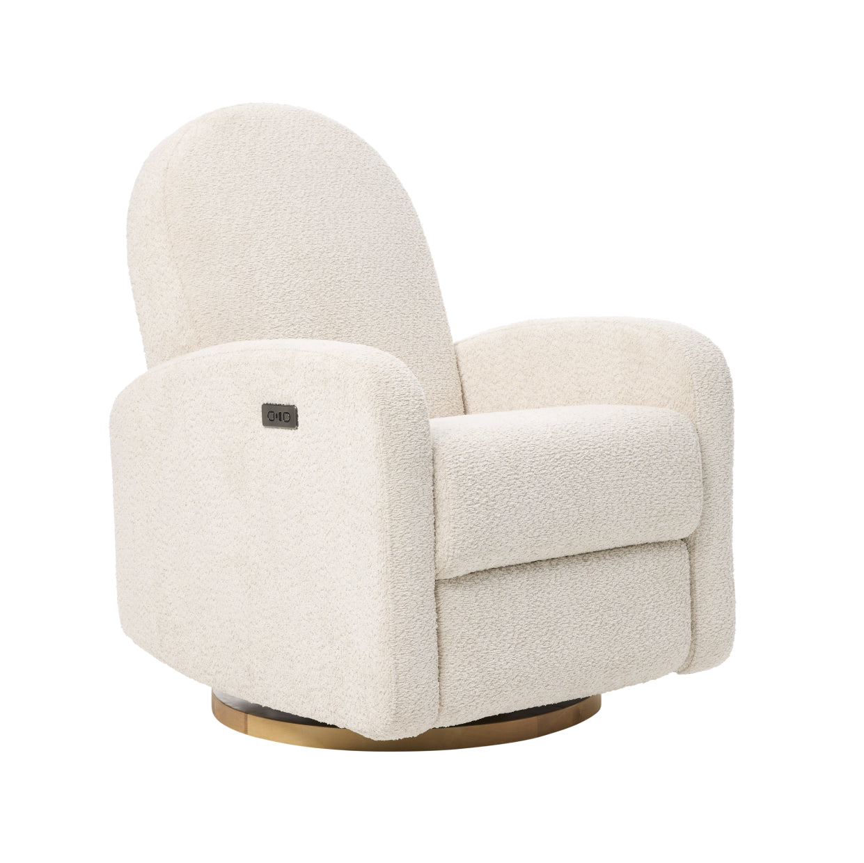Maya Electric Recliner Glider Nursery Chair in White Mist