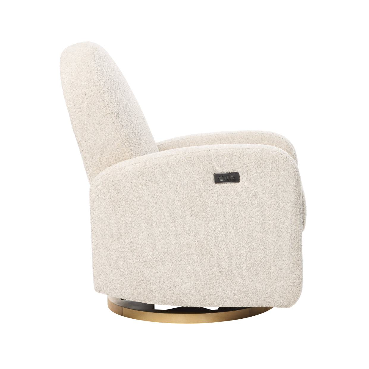 Maya Electric Recliner Glider Nursery Chair in White Mist