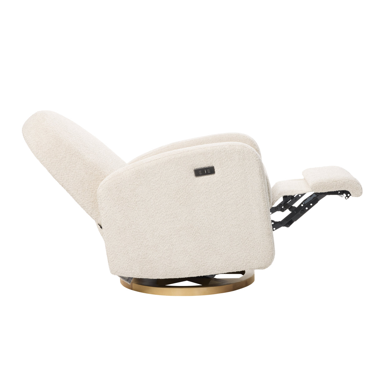 Maya Electric Recliner Glider Nursery Chair in White Mist