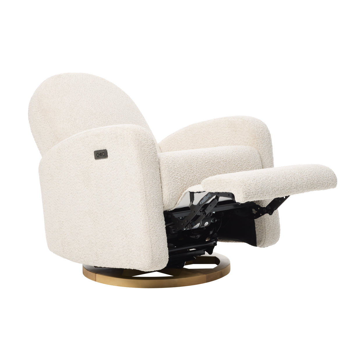 Maya Electric Recliner Glider Nursery Chair in White Mist