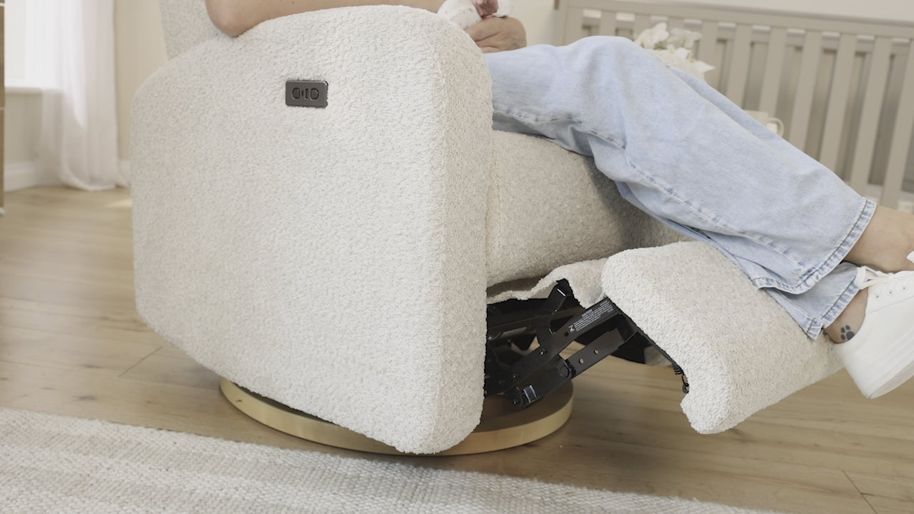 Maya Electric Recliner Glider Nursery Chair in Warm Beige
