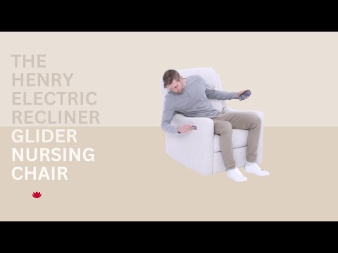 Henry Electric Recliner Glider Chair with USB in Vanilla Bouclé
