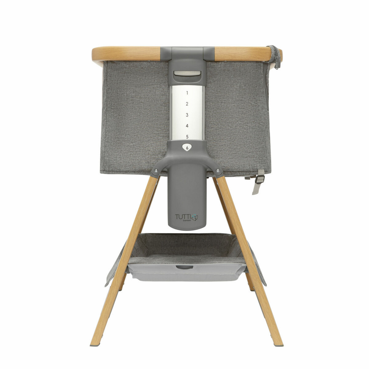 CoZee Breeze Plus Co-sleeping Bassinet with Rocking Legs in Oak Charcoal