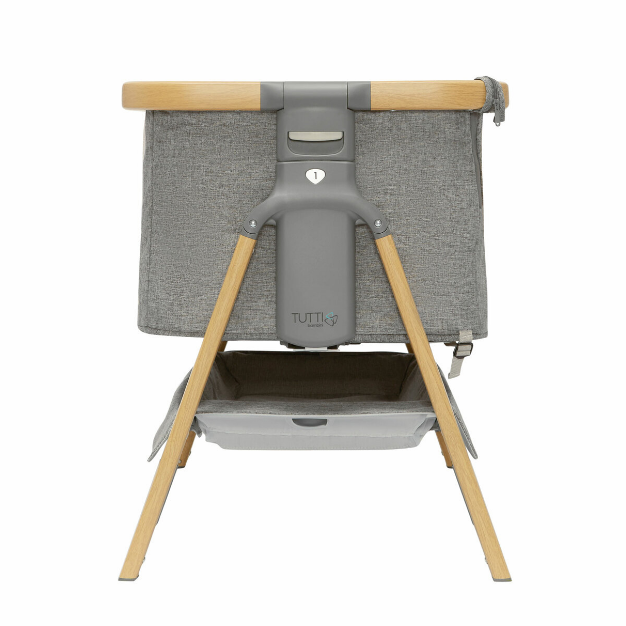 CoZee Breeze Plus Co-sleeping Bassinet with Rocking Legs in Oak Charcoal