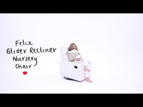 Felix Recliner Glider Nursery Chair in Sea Shell