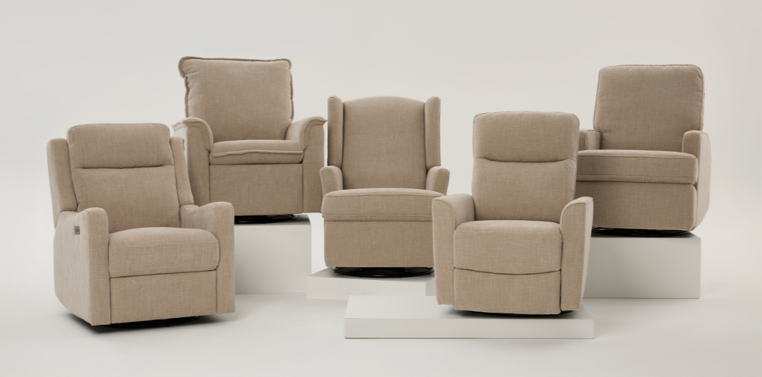 Latté Fabric Collection of Premium Nursery Chairs