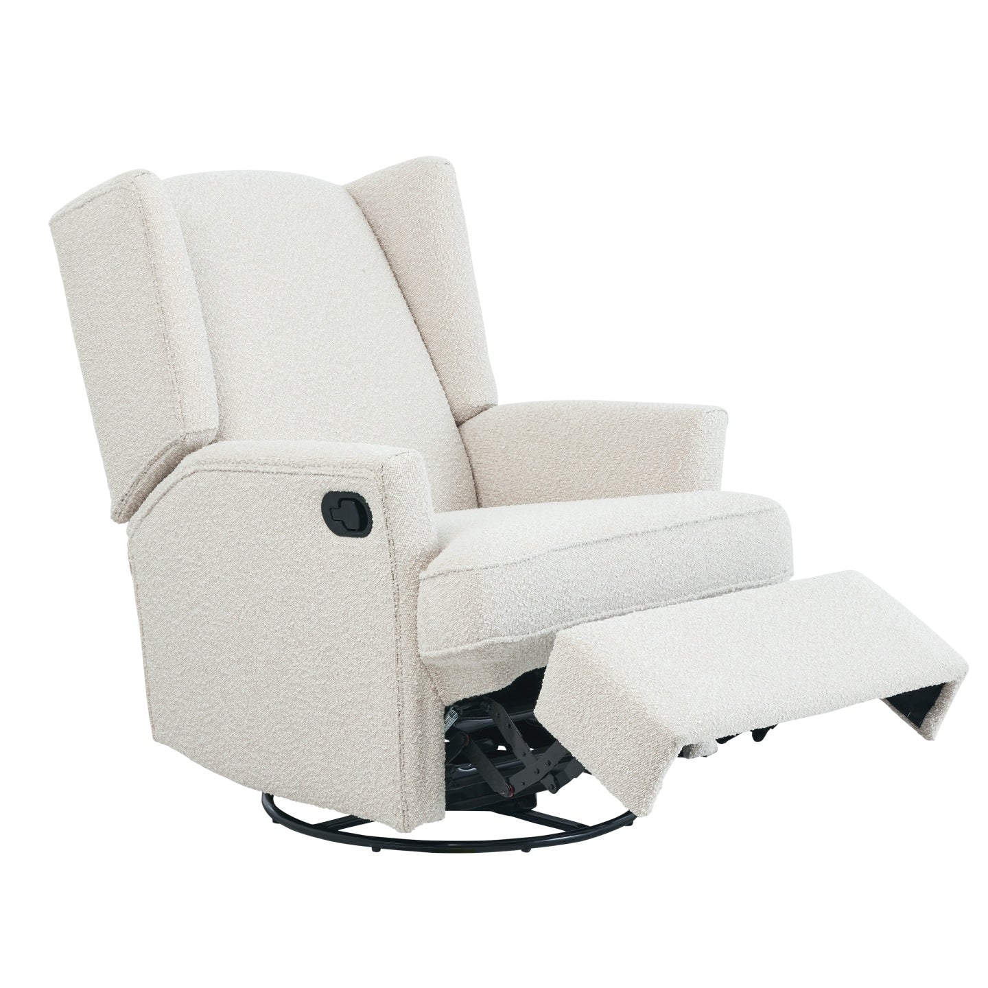 Chelsea Recliner Glider Chair in Vanilla Bouclé