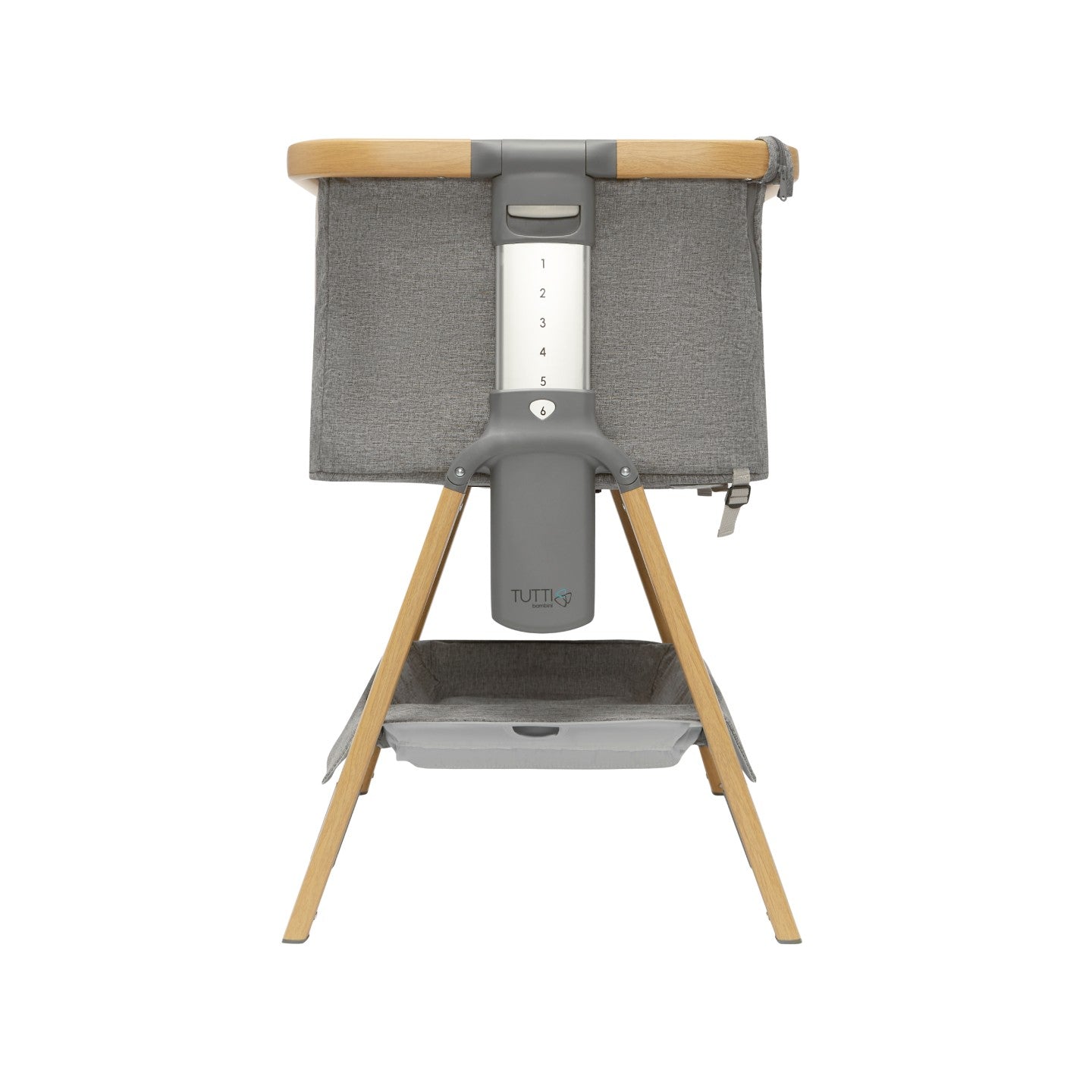 CoZee Breeze Plus Co-sleeping Bassinet with Rocking Legs in Oak Charcoal