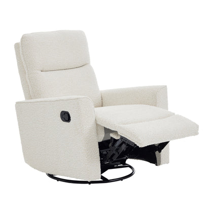 Felix Recliner Glider Nursery Chair in Vanilla Bouclé