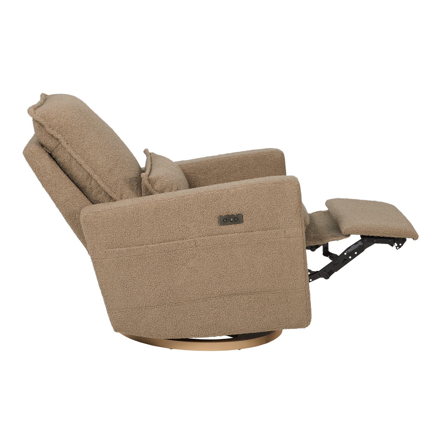 Frankie Electric Recliner Glider Nursery Chair in Mocha Teddy