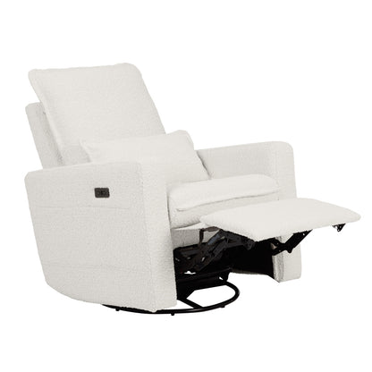Frankie Electric Recliner Glider Nursery Chair in Vanilla Bouclé