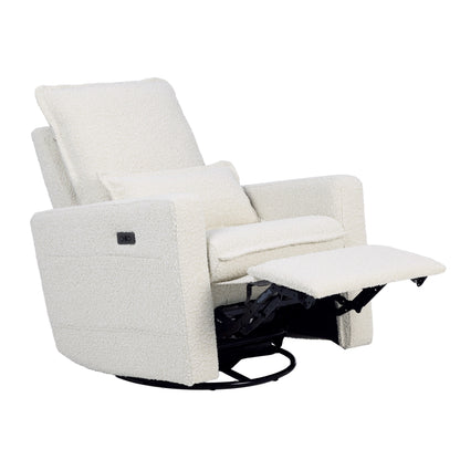 Frankie Electric Recliner Glider Nursery Chair in Vanilla Bouclé