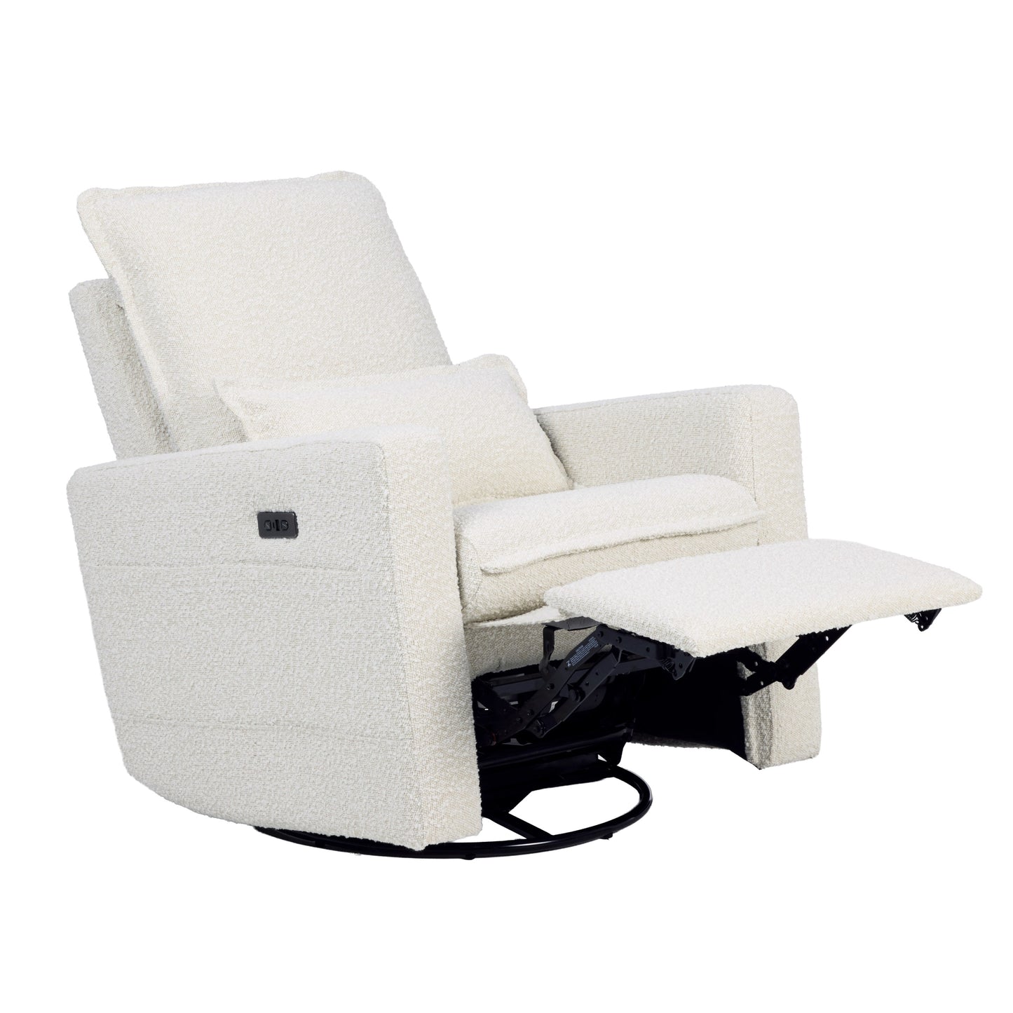 Frankie Electric Recliner Glider Nursery Chair in Vanilla Bouclé